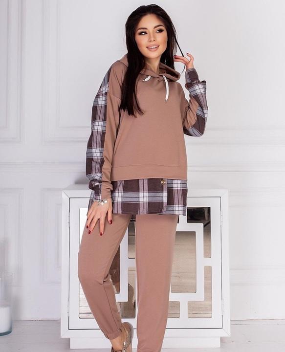 

Спортивный костюм G&M k-77630 42-44 Размер цвет капучино