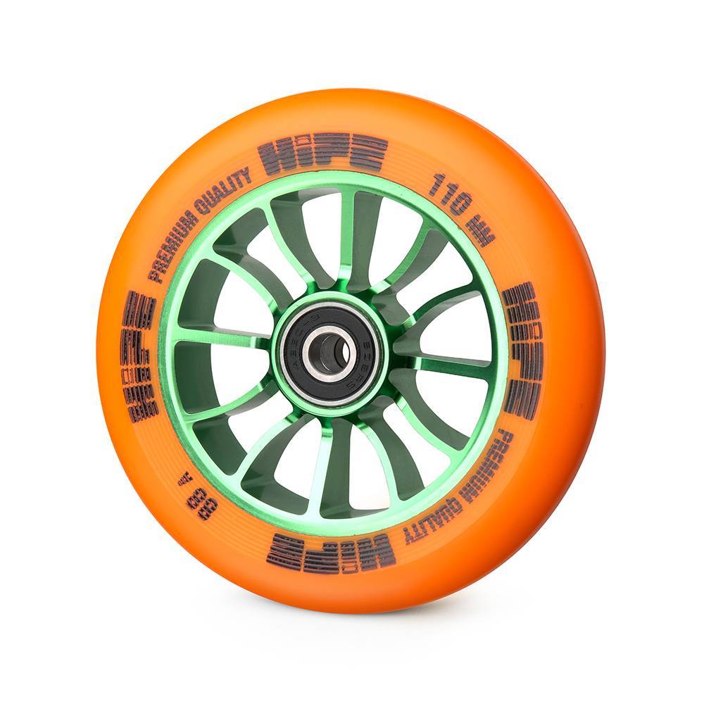 

Колесо для трюкового самоката Hipe H01 110мм, green/orange