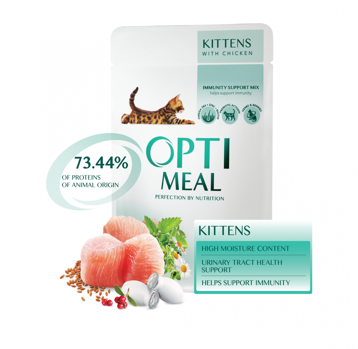

Влажный корм для котят Optimeal с курицей 85 г * 12шт(упаковка) (561085up)