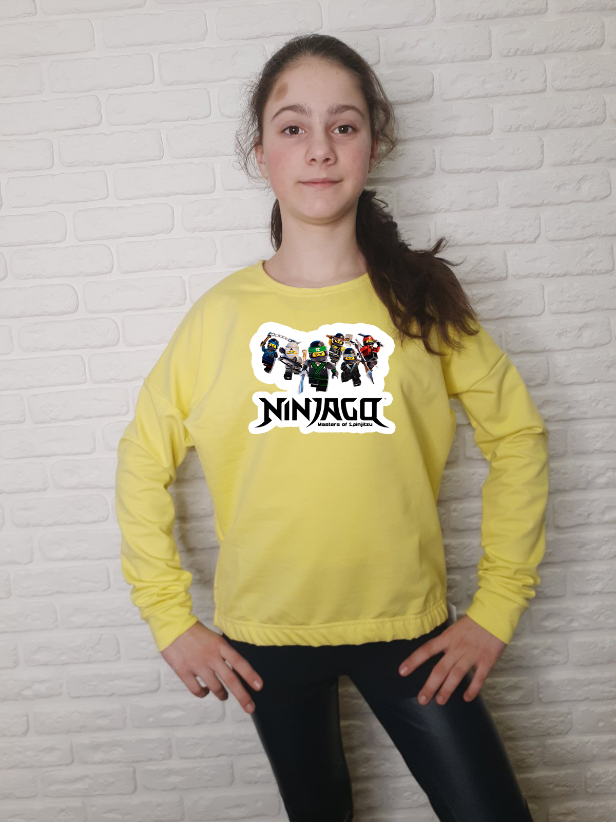 

Свитшот для девочек ArtSvet Лего Ниндзяго (LEGO Ninjago) Желтый 158 см NNINGTZH