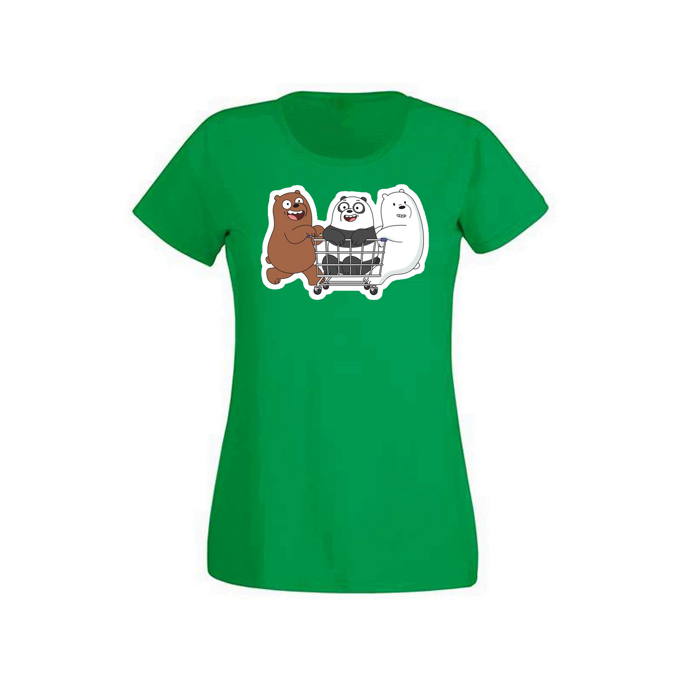 

Футболка женская ArtSvet Вся правда о медведях (We Bare Bears) Зеленый XL ARTBEER1DPART