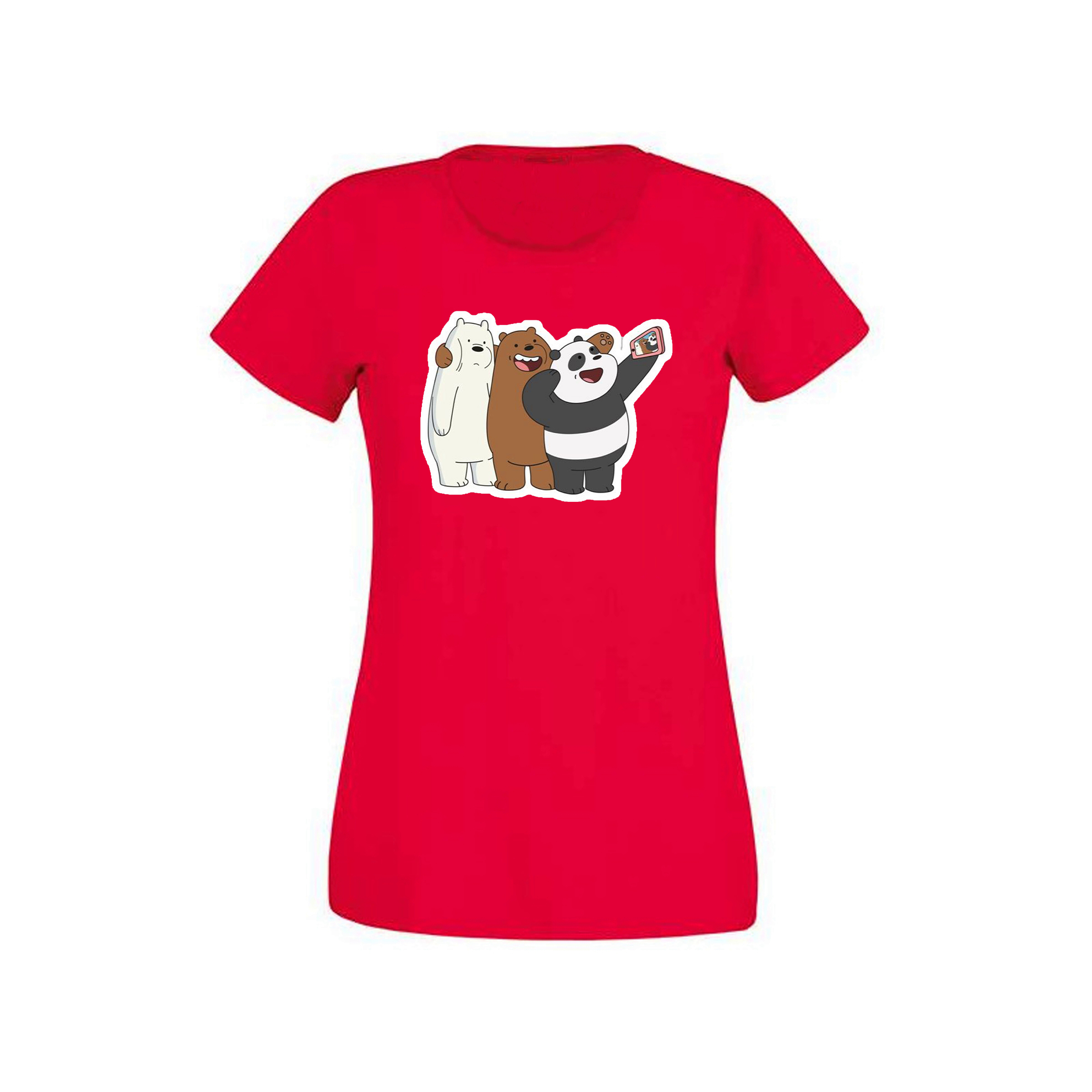 

Футболка женская ArtSvet Вся правда о медведях (We Bare Bears) Красный XL ARTBEER3DPART