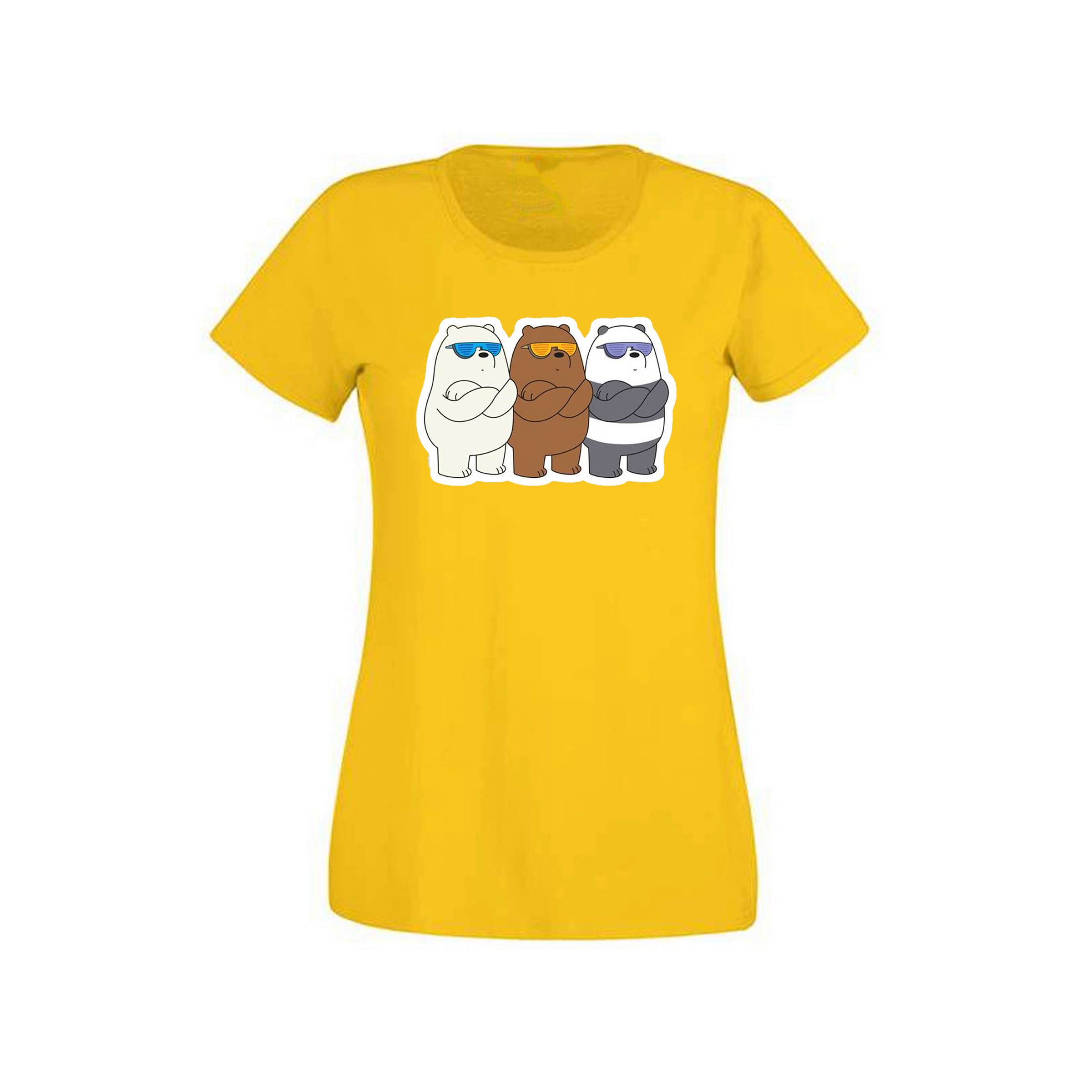 

Футболка женская ArtSvet Вся правда о медведях (We Bare Bears) Желтый M ARTBEER2DPART