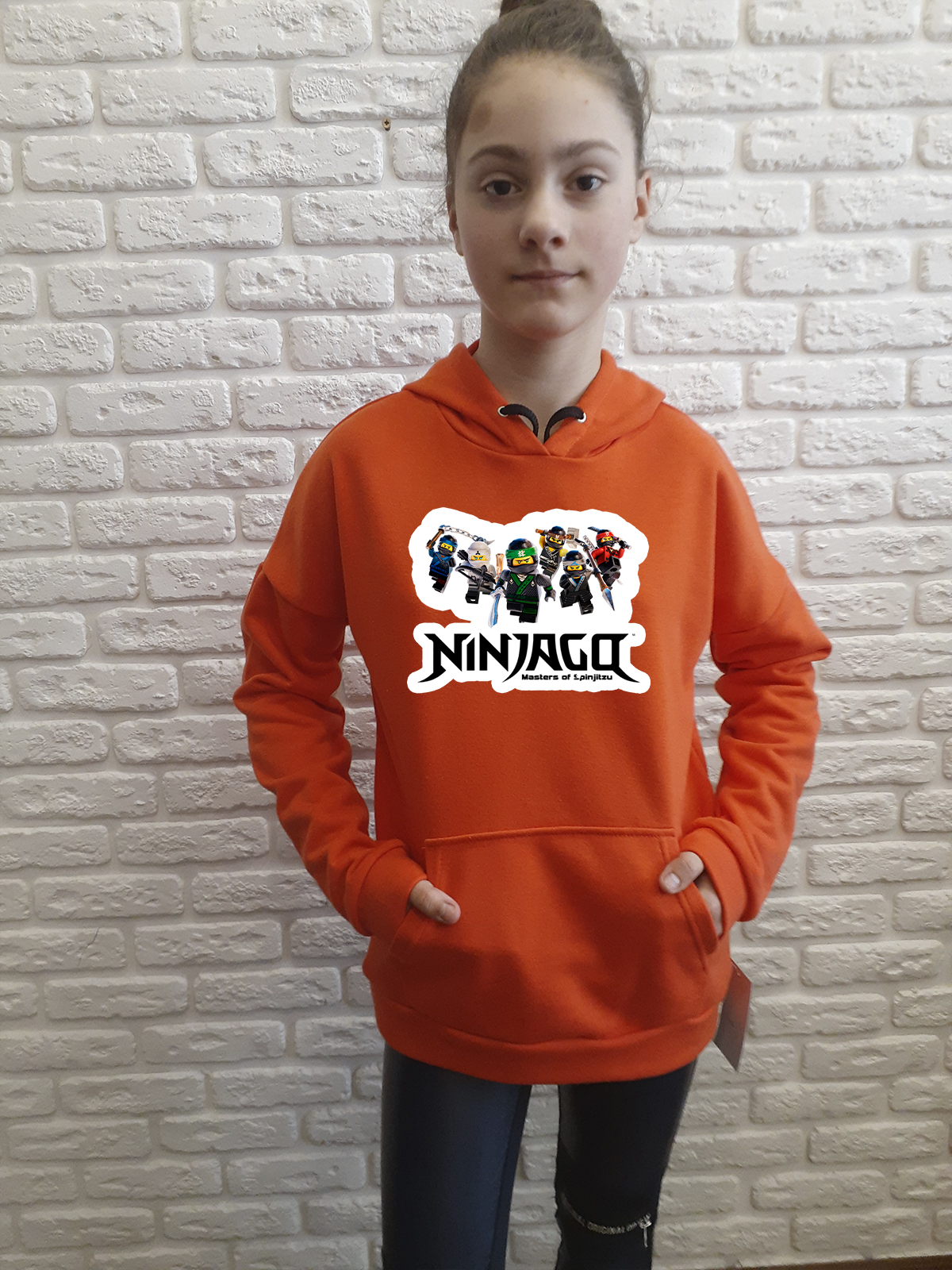 

Худи для девочек ArtSvet Лего Ниндзяго (LEGO Ninjago) Оранжевый 152 см NNINGTOR