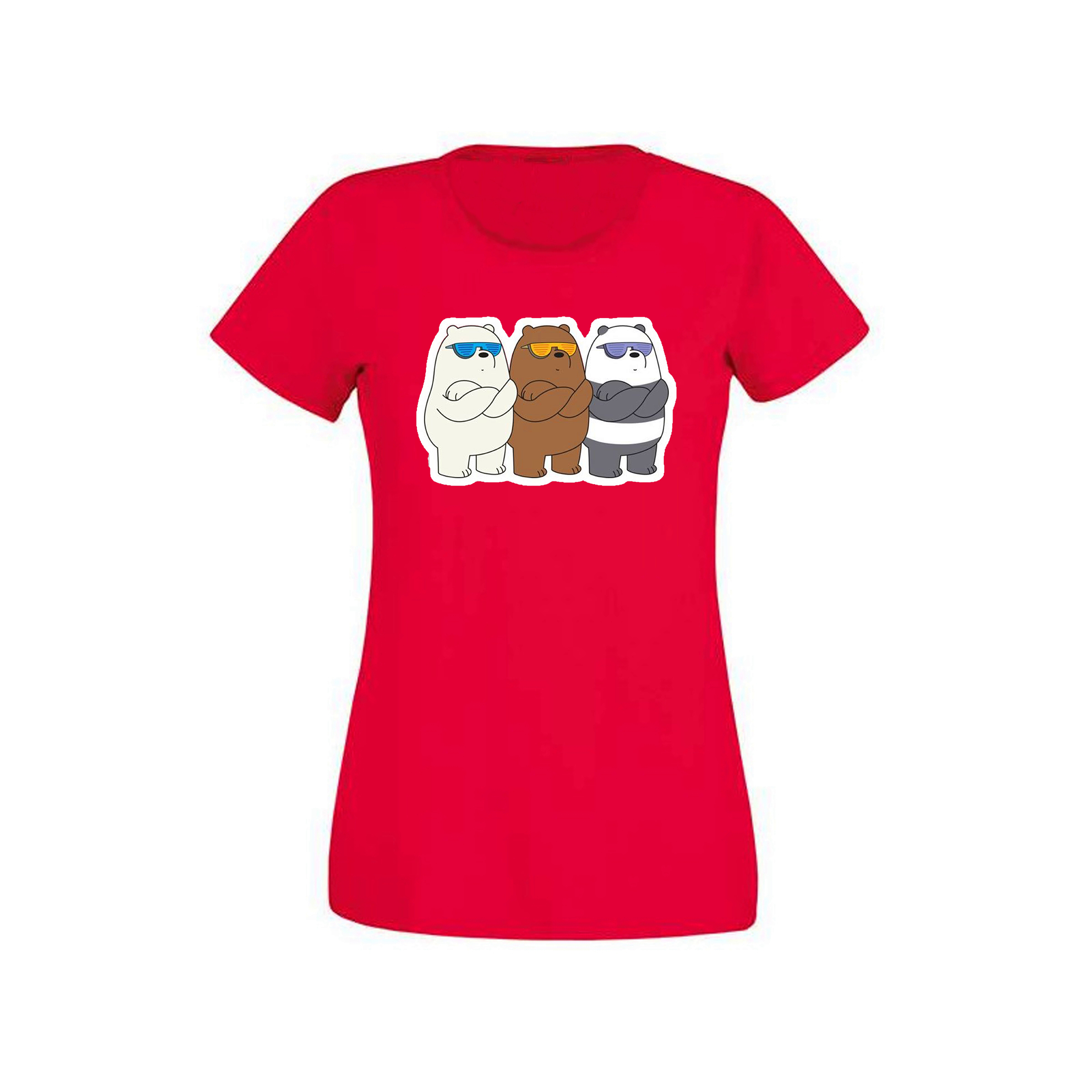 

Футболка женская ArtSvet Вся правда о медведях (We Bare Bears) Красный XL ARTBEER2DPART