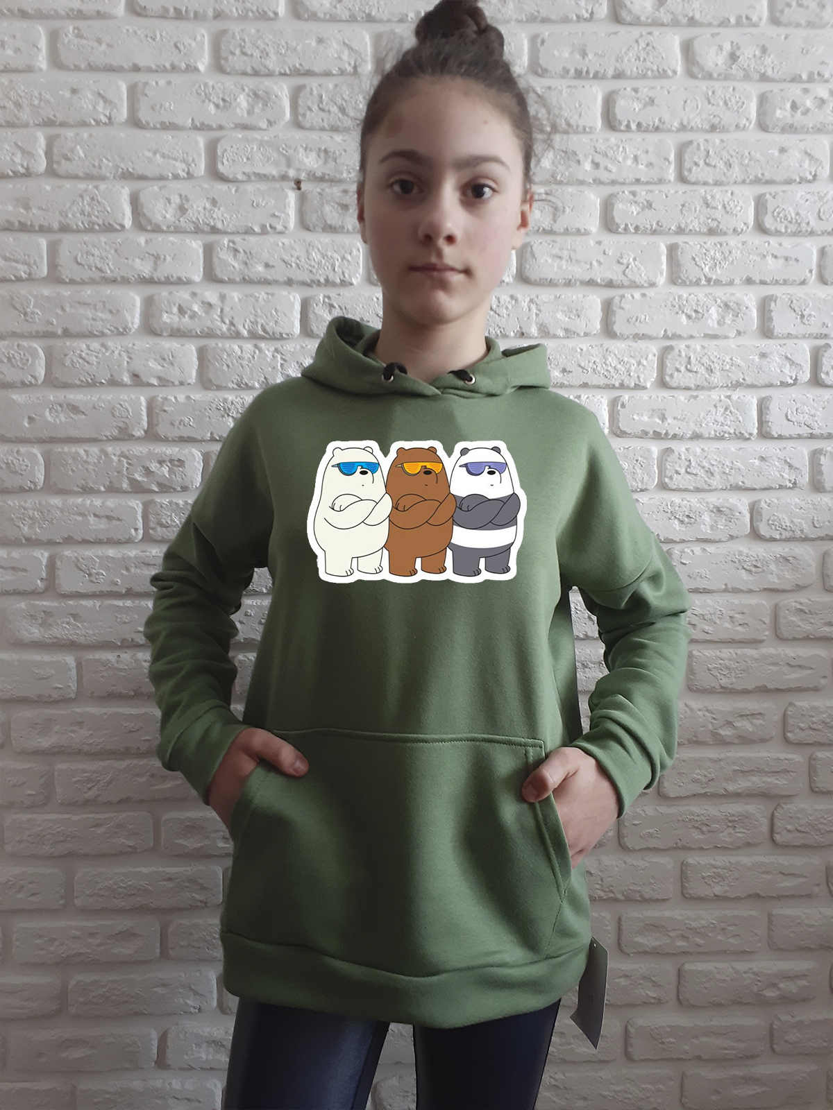 

Худи для девочек ArtSvet Вся правда о медведях (We Bare Bears) Зеленый 140 см ARTBEER3TSR