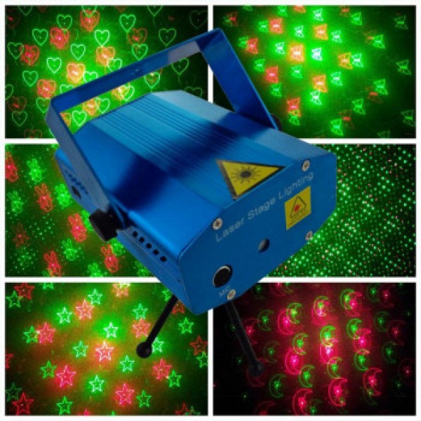 

Лазерний проектор Диско LASER YL-09 4IN1 Синій (0596)