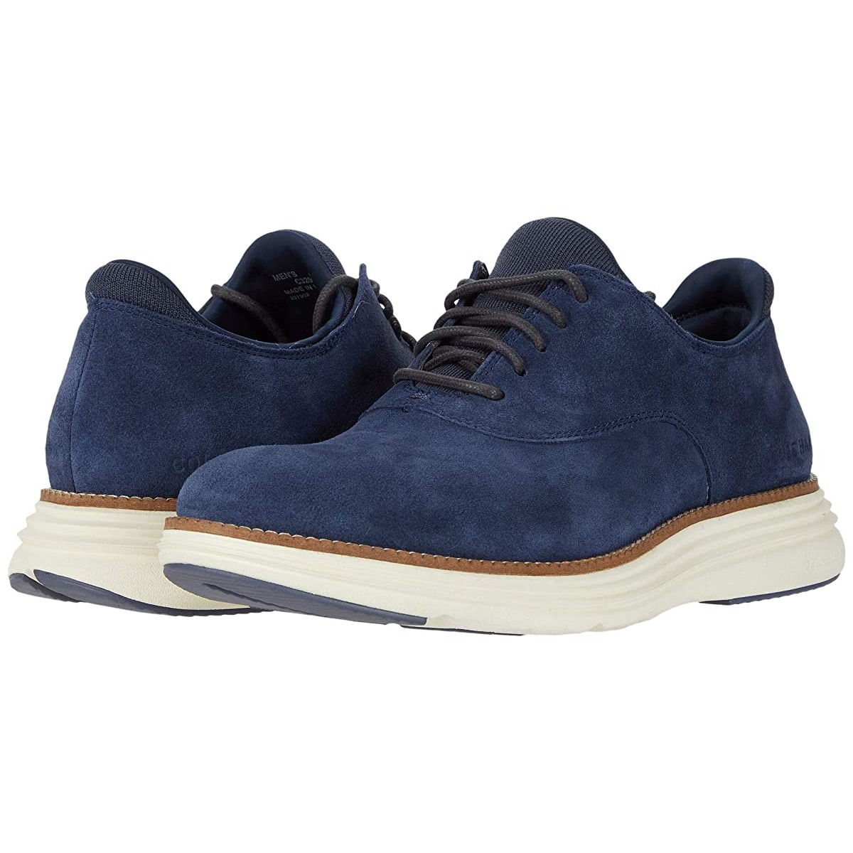 

Туфли оксфорды Cole Haan Original Grand Ultra Plain Toe Ox Vintage Indigo Suede/Ivory, 42 (270 мм)