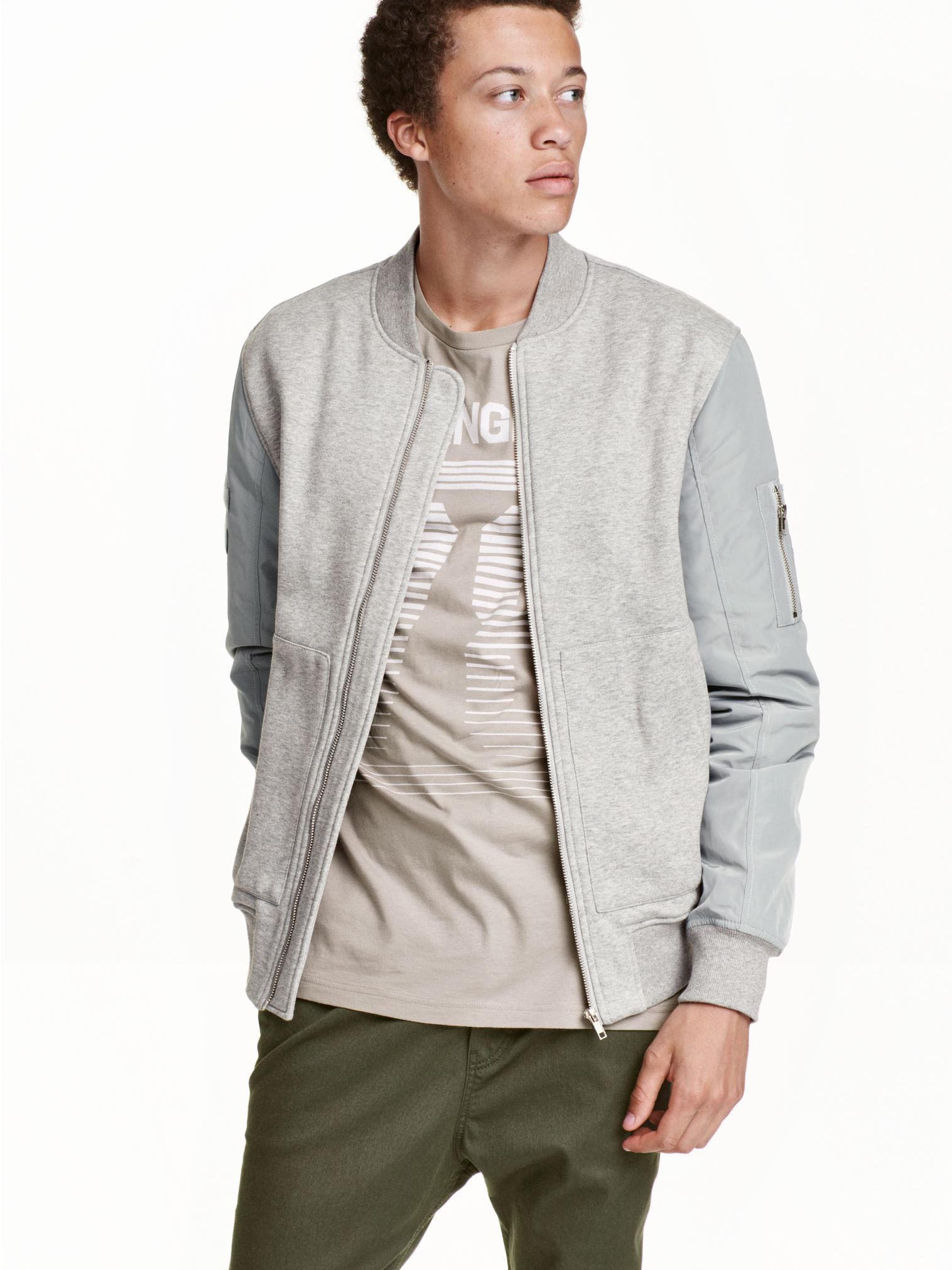 

Бомбер H&M 3627774-ABKU M Серый