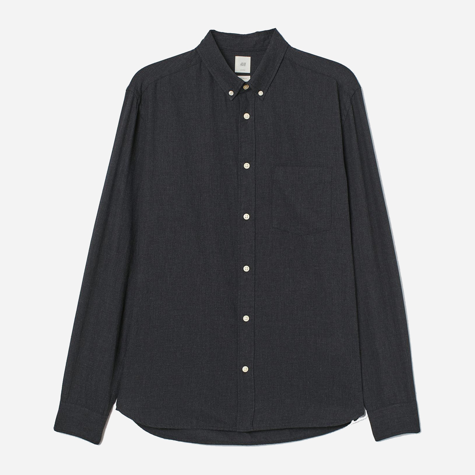 

Рубашка H&M 6865641-AAQJ S Темно-синяя