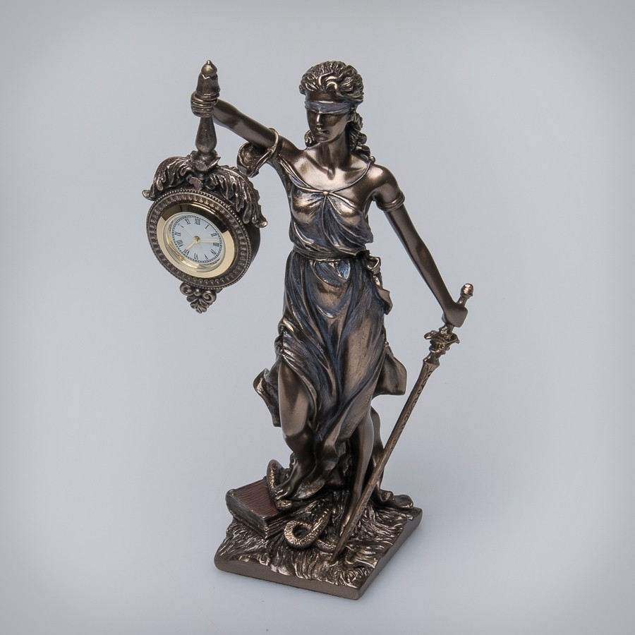 

Статуетка Themis Часы Фемида 19 см бронзовая