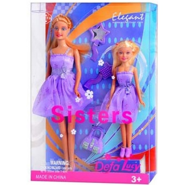 

Кукла DEFA 8126, 3 вида, с дочкой, аксессуары, в слюде, 32,5-22-6см