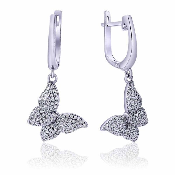 

Срібні сережки "Butterfly Diamond"