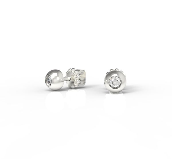 

Срібні сережки цвяшки "Luster Diamond"