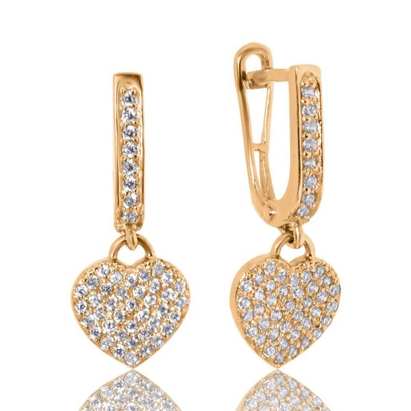 

Золоті сережки "Diamonds Love"
