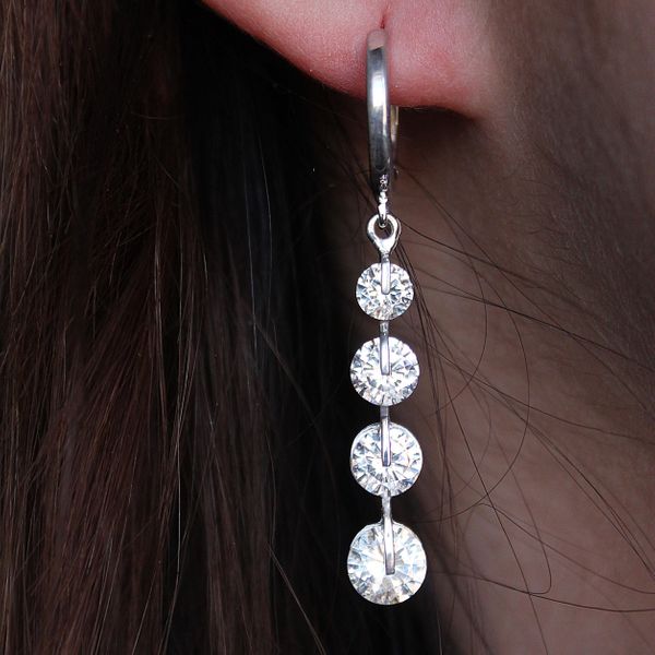

Срібні сережки "Diamonds"