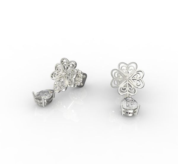 

Срібні сережки цвяшки "Tenderness Diamond"