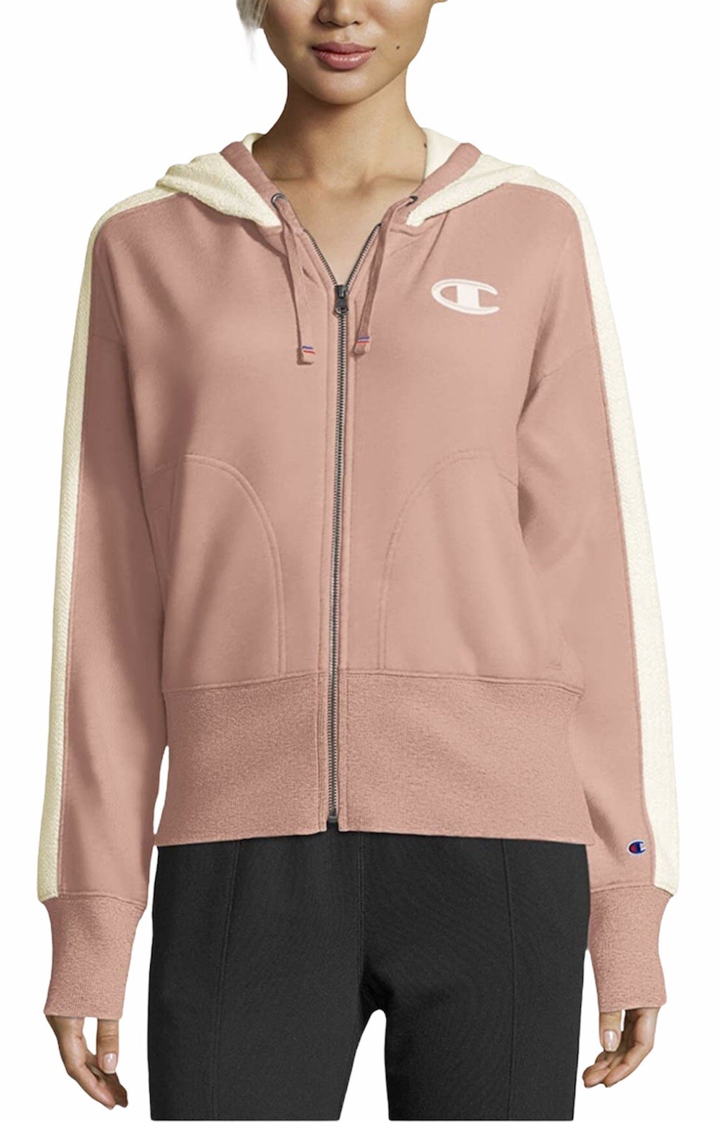 

Женская худи Champion Heritage для фитнеса на молнии в елочку , p.XS, розовый