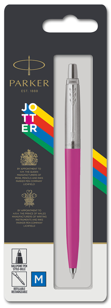 

Ручка шариковая Parker JOTTER 17 Plastic Pink CT BP Паркер блистер 15 536