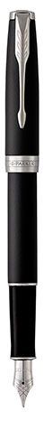 

Ручка перьевая Parker SONNET 17 Matte Black Lacqur CT FP F Паркер 84 911
