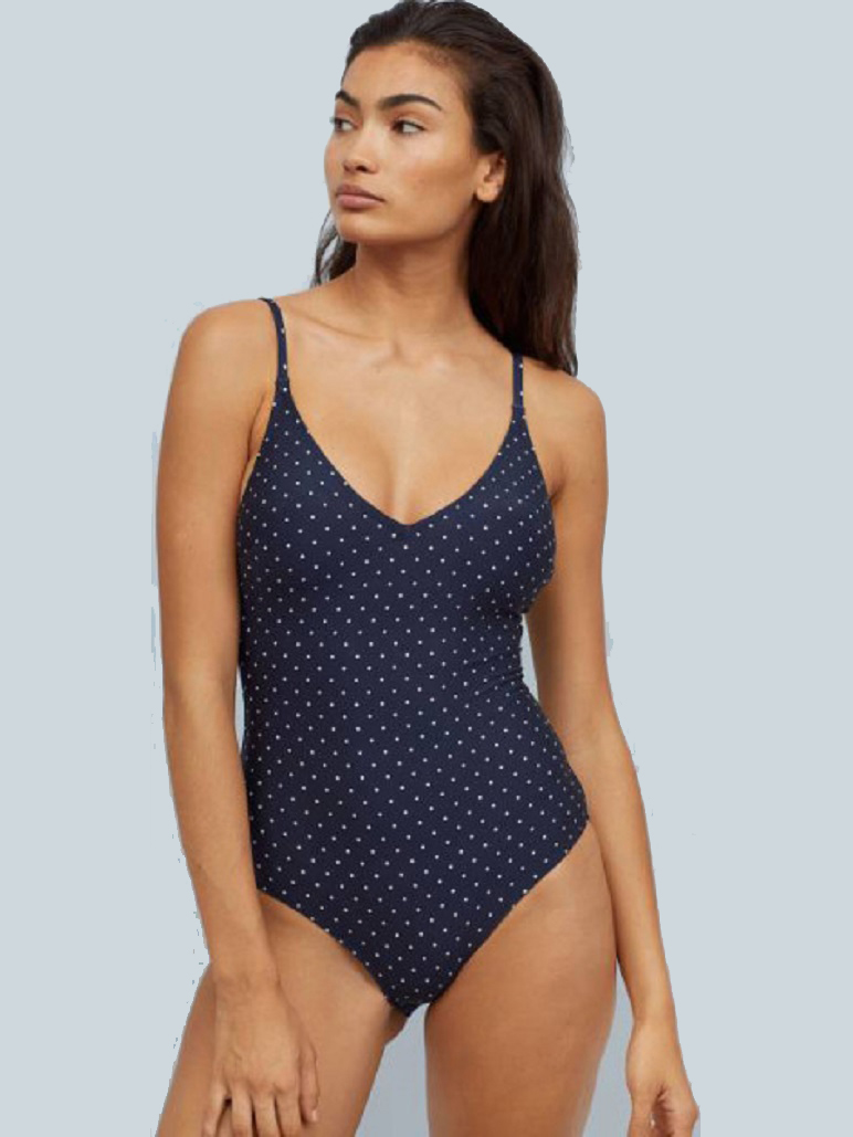 

Купальник слитный женский H&M 04-0559634-9 36 Синий