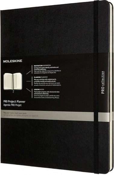 

Планер Moleskine PRO Project Planner великий 19 х 25 см чорний
