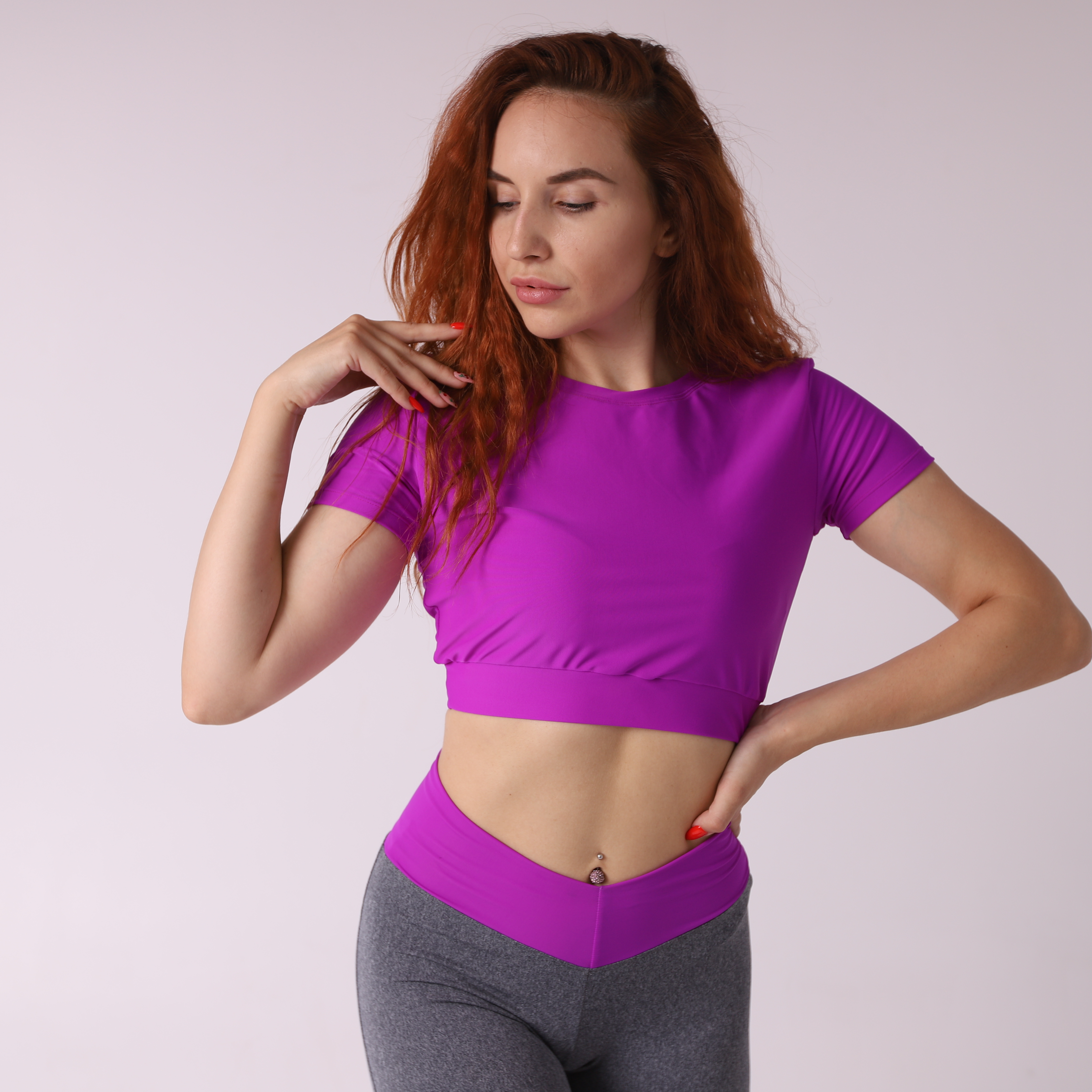 

Спортивный топ для фитнеса и йоги Vikifit Purple Flower S Фиолетовый