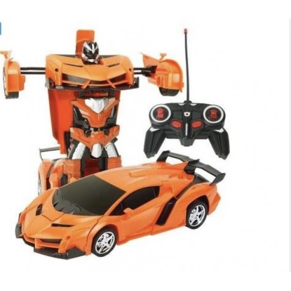 

Машинка трансформер детская A-Toys Lamborghini Robot Car Lid на радиоуправлении Оранжевая