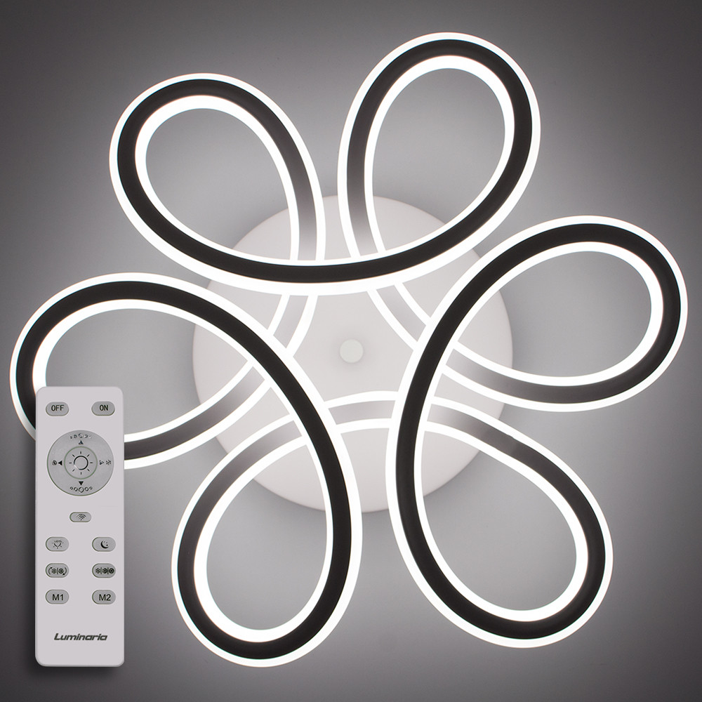 

Потолочный светодиодный светильник с пультом ДУ LUMINARIA VOLNA SLIM DOUBLE 85W 3R500/150 WHITE/OPAL 220V IP20
