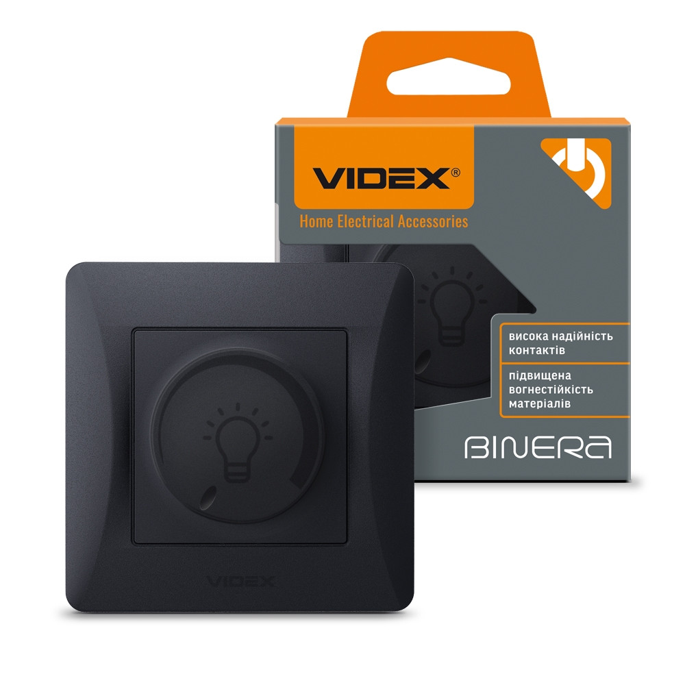 

VIDEX BINERA Диммер LED 200Вт черный графит