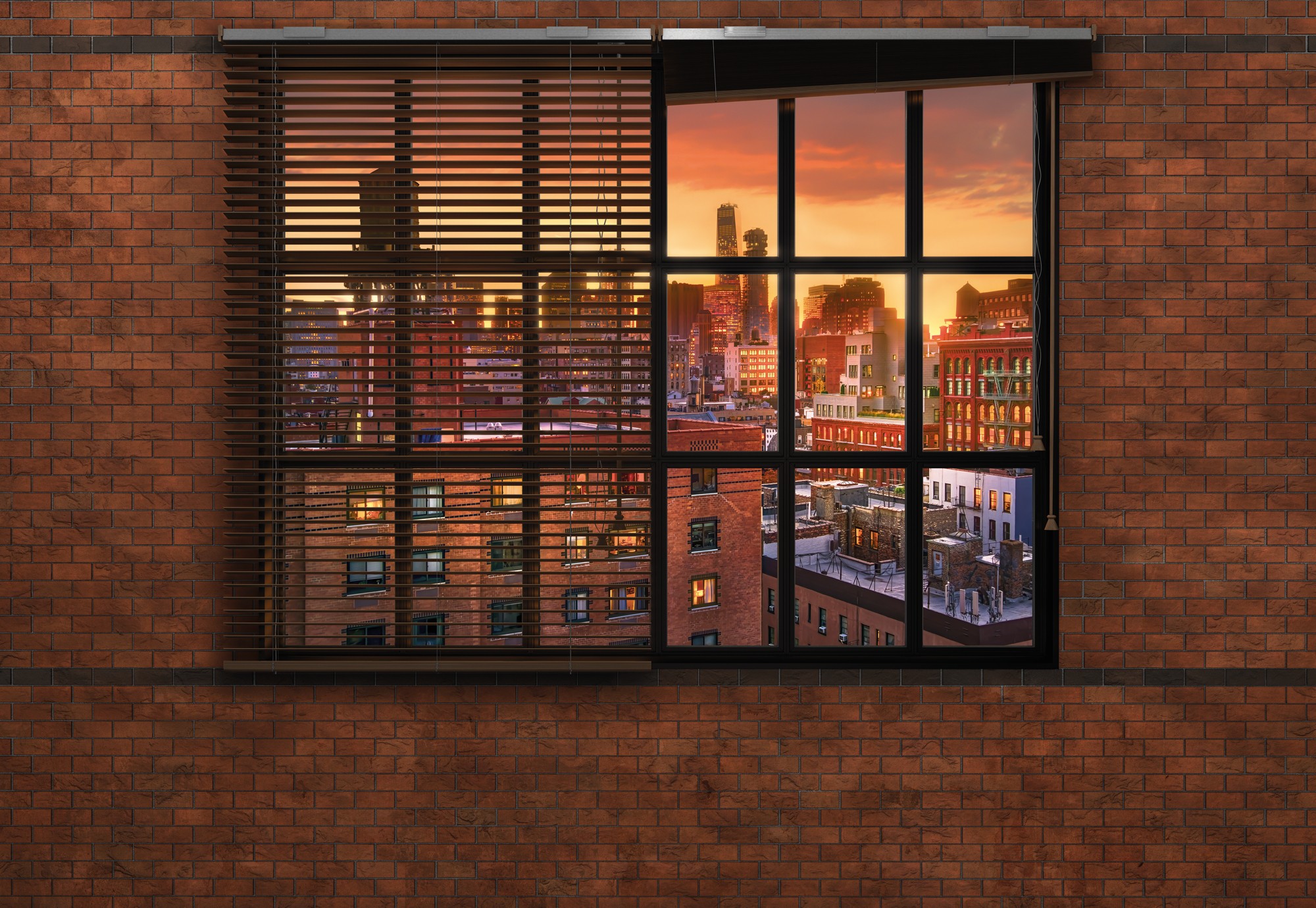 

Фотообои бумажные Komar Brooklyn Brick (Бруклин) 368х254 см 8 сегментов (8-882)