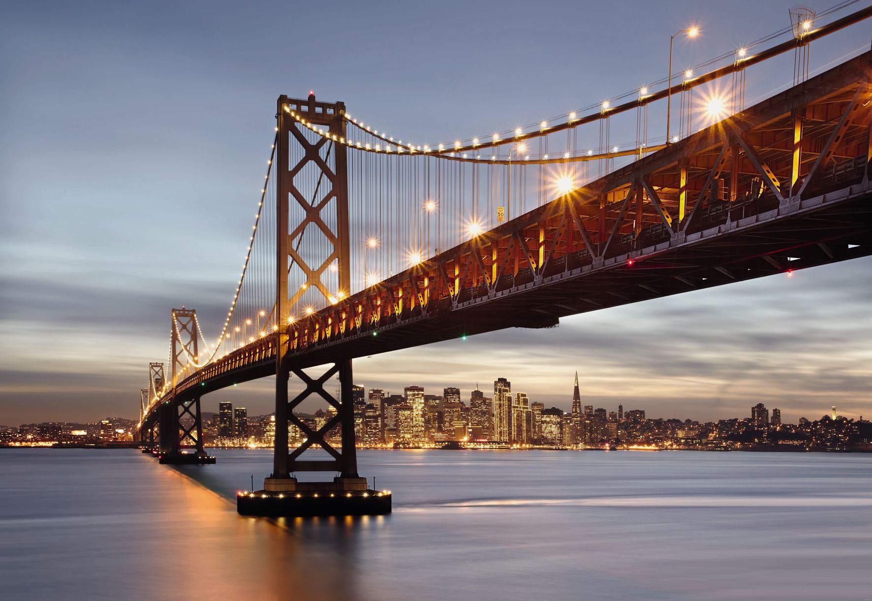 

Фотообои бумажные Komar Bay Bridge (Мост) 368х254 см 8 сегментов (8-733)