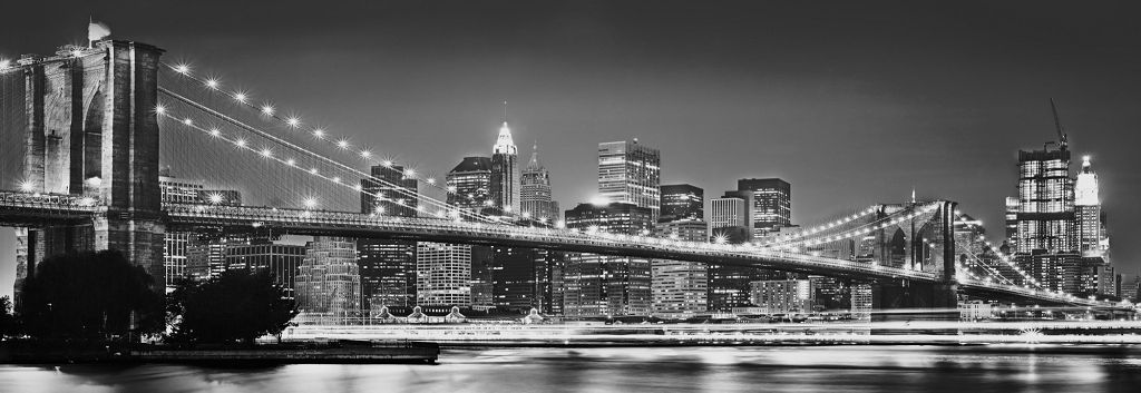 

Фотообои флизелиновые Komar Brooklyn Bridge (Бруклинский мост) 368х124 см 2 сегмента (XXL2-320)