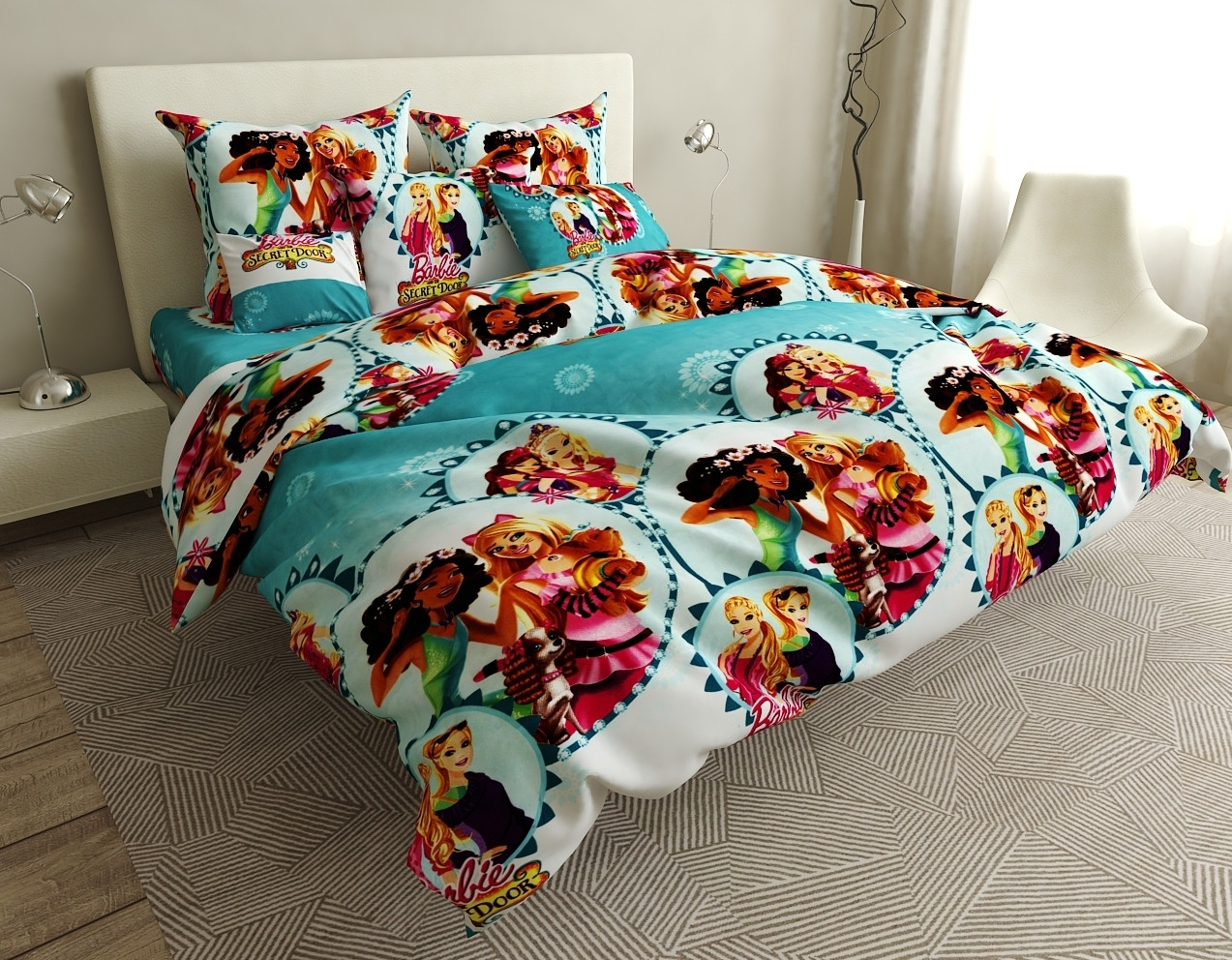 

Комплект постельного белья Barbie Krispol Детский полуторный хлопок 150*220 (715.164519.2)