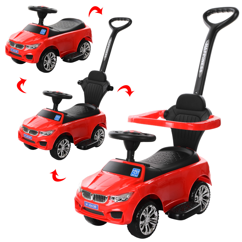 

Каталка-толокар Bambi M 3503B-3 ручка, червоний, музика, світло