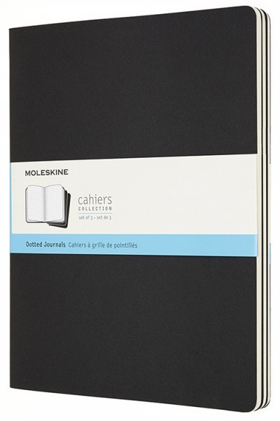 

Набір зошитів Moleskine Cahier XXL 21,6 х 27,9 см в крапку чорний