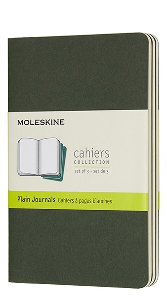 

Набір зошитів Moleskine Cahier кишеньковий 9 х 14 см нелінований зелений