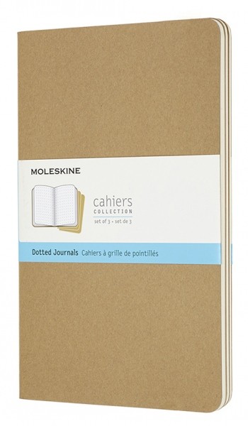 

Набір зошитів Moleskine Cahier середній 13 х 21 см в крапку бежевий