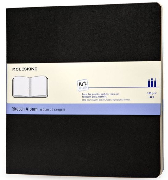 

Скетчбук Moleskine Art Cahier квадратний 19 х 19 см нелінований чорний