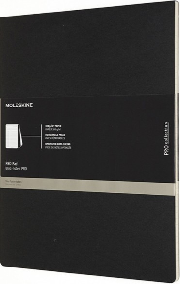 

Блокнот недатований Moleskine PRO Pad XXL 21,6 х 27,9 см чорний