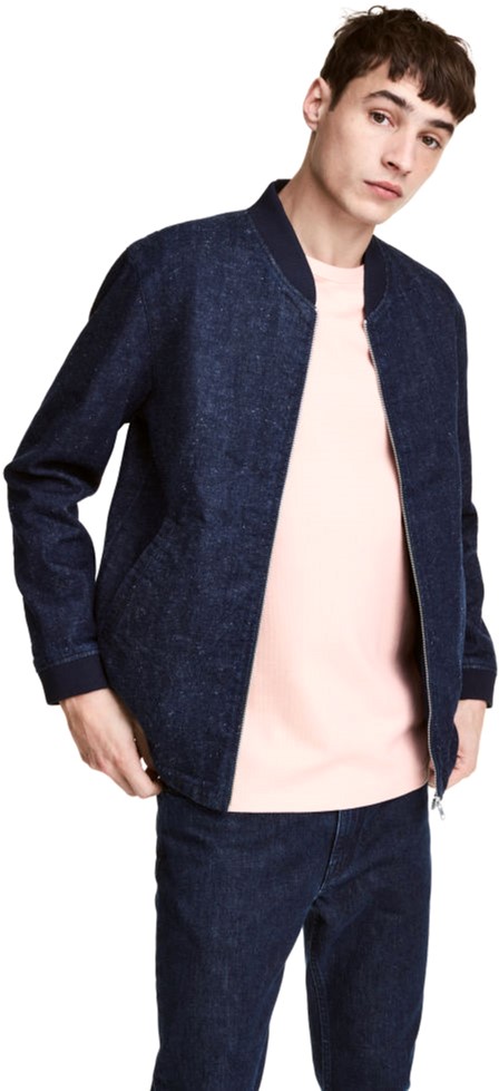 

Бомбер H&M 2hm011100037 XL Темно-синий