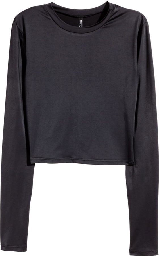 

Лонгслив H&M 2hm033000386 S Черный