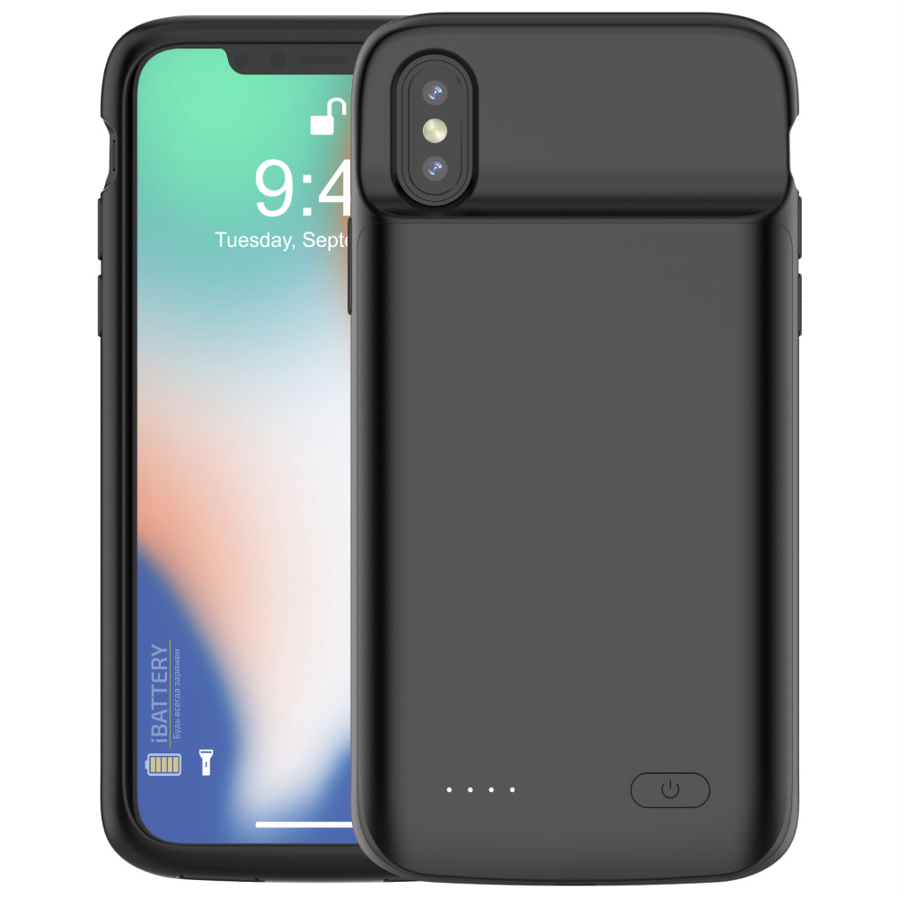

Чехол аккумулятор iBattery для iPhone X/XS 4100 mAh black