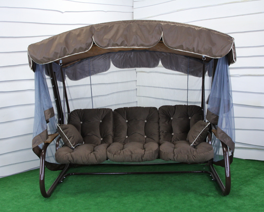 

Раскладные садовые качели GreenGard АЛАНИЯ, коричневый (Арт. 061)