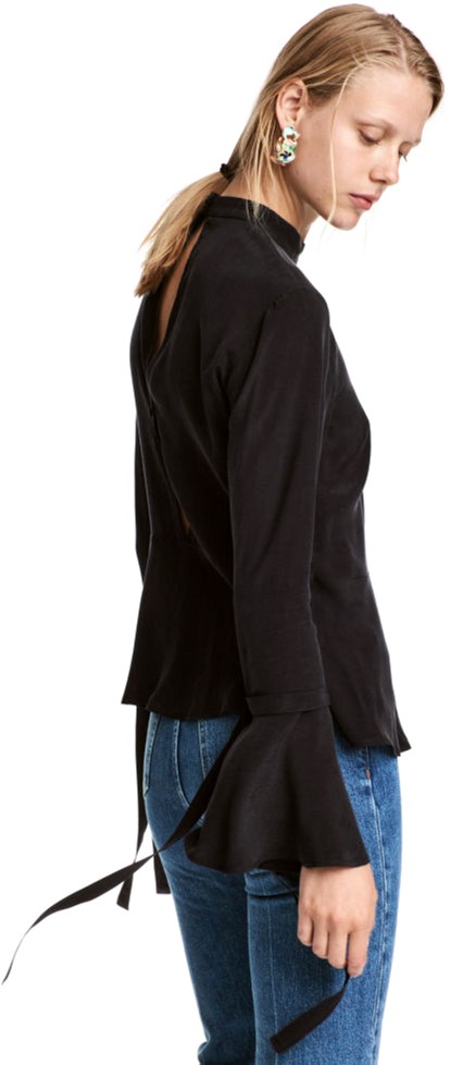 

Блузка H&M 2hm061100049  Черная, Блузка H&M 2hm061100049 44 Черная