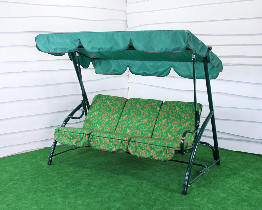 

Садовые качели GreenGard ЭЛЕГИЯ, желтые вензеля на зелёном фоне (Арт. 005)
