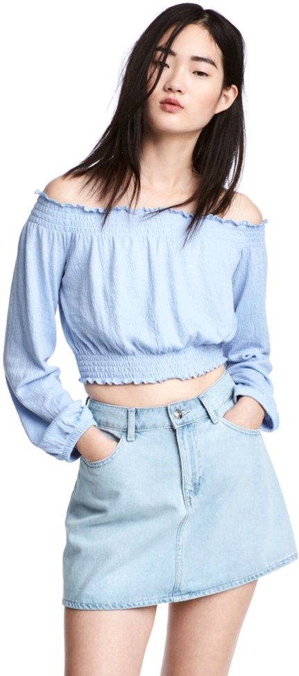 

Блузка H&M 2hm061100114 L Голубая