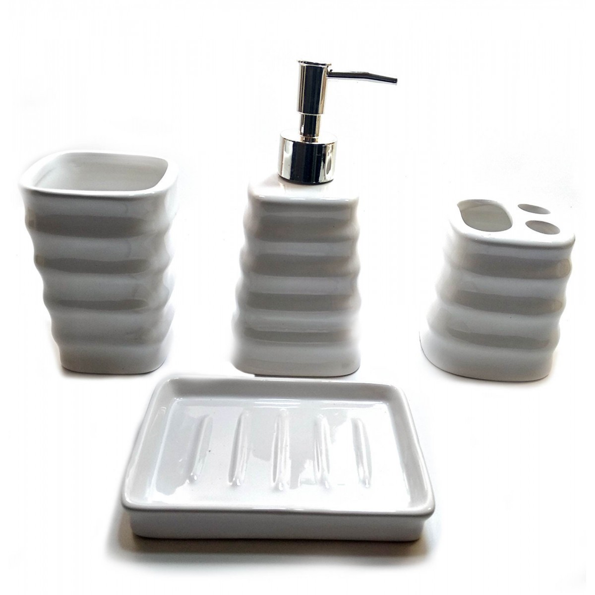 

Набор для ванной Ceramic Set керамический Белый (32095)