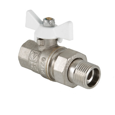 

Кран с полусгоном Valtec DN 3/4" (PN 40) с белой ручкой (VT.227.NW.05 B)