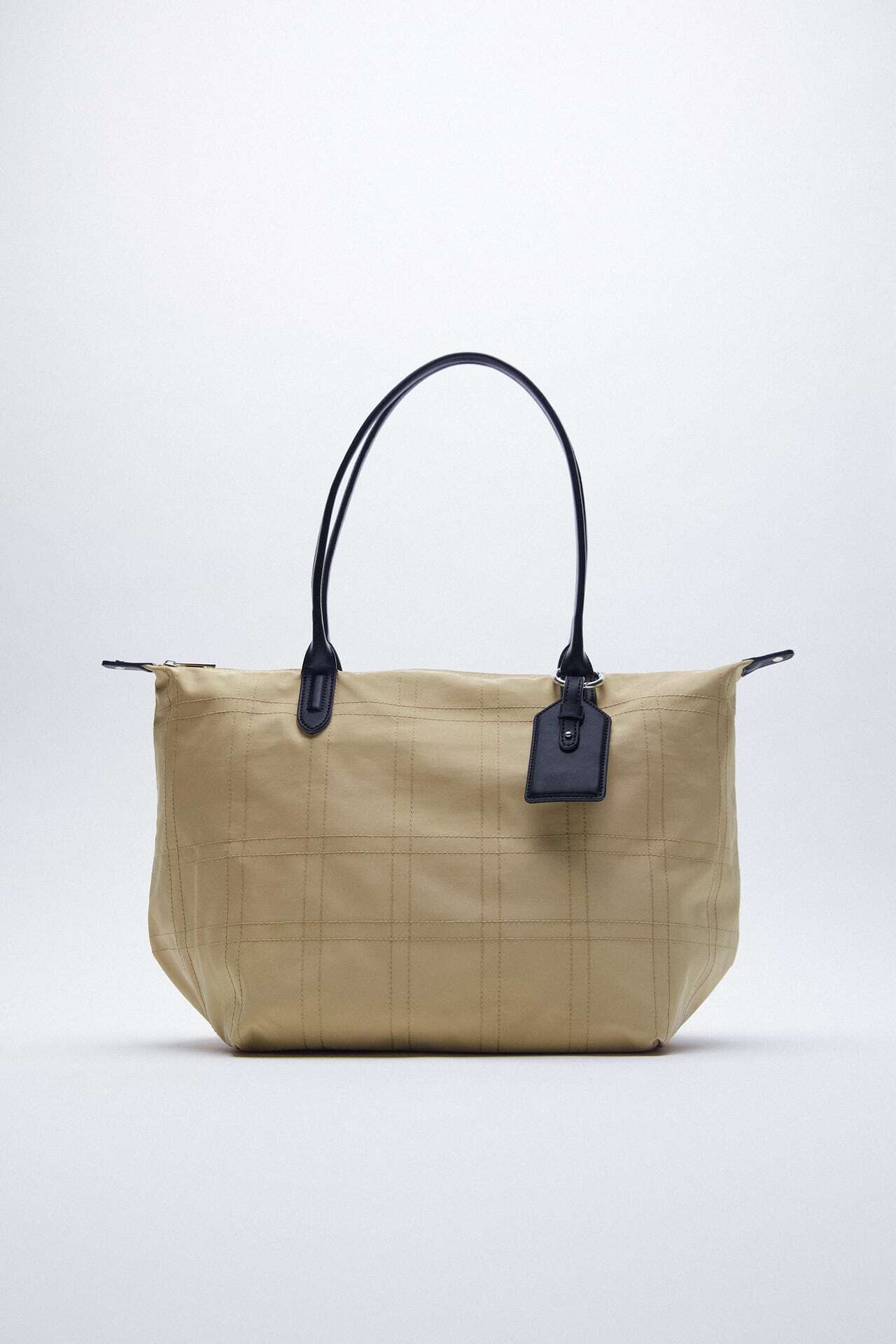 

Сумка Tote з декоративною строчкою Zara LP01 Беж (P-6910806230798)